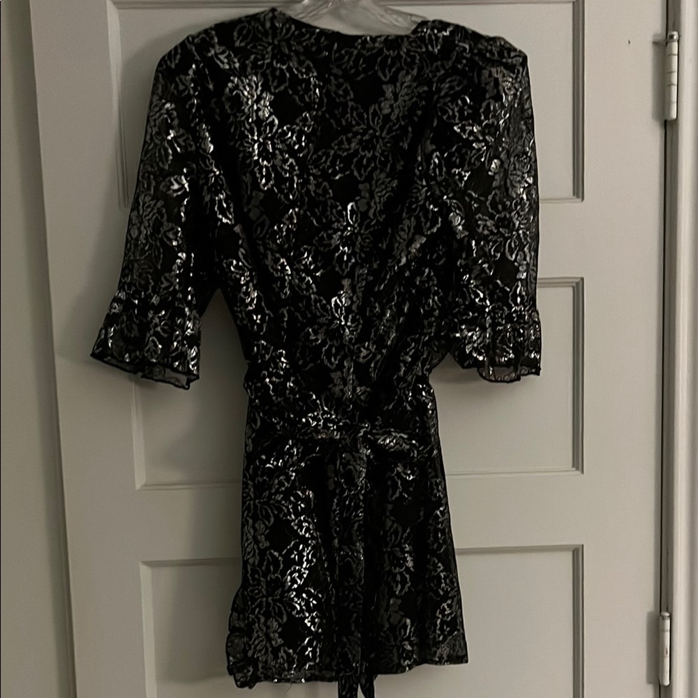 The Vampire’s Wife x H&M Black and Silver Floral Mini Dress